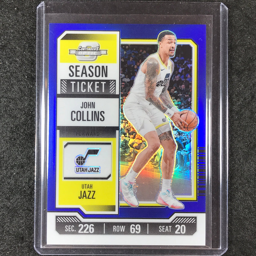 2023-24 Contenders Optic JOHN COLLINS Season Ticket Blue 33/99 #31