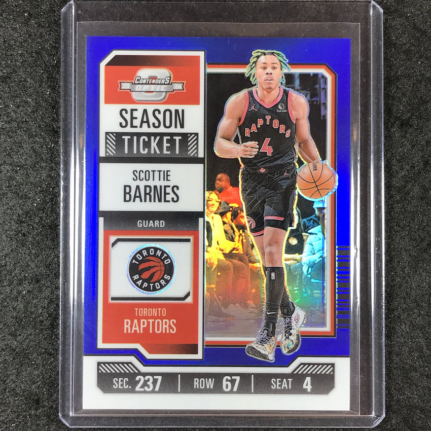 2023-24 Contenders Optic SCOTTIE BARNES Season Ticket Blue 90/99 #58