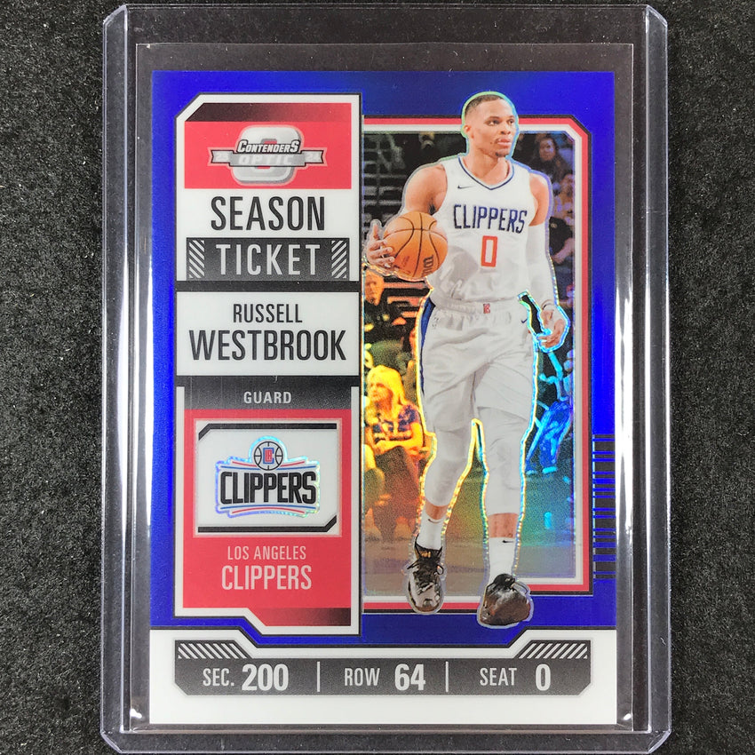 2023-24 Contenders Optic RUSSELL WESTBROOK Season Ticket Blue 79/99 #63