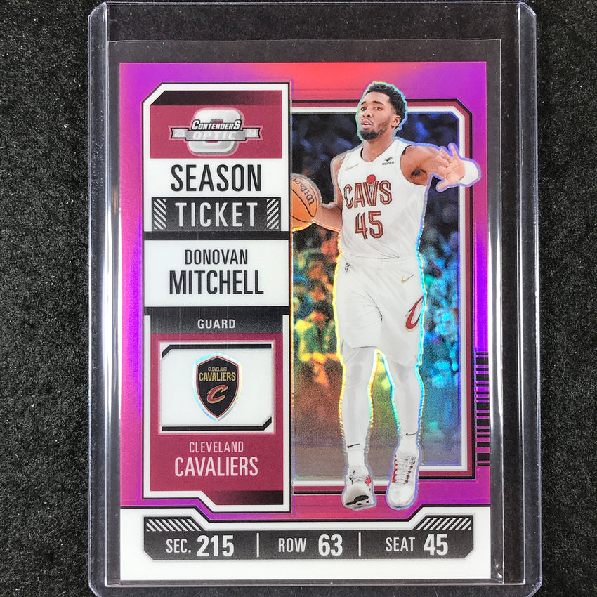 2023-24 Contenders Optic DONOVAN MITCHELL Season Ticket Pink 66/75 #47