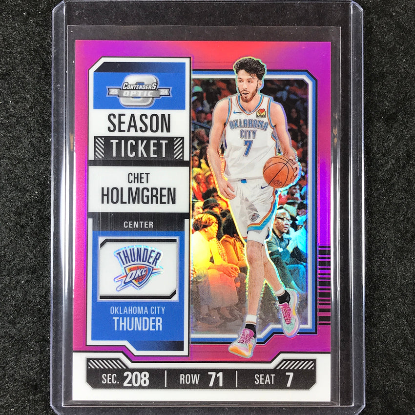 2023-24 Contenders Optic CHET HOLMGREN Season Ticket Pink 69/75 #82