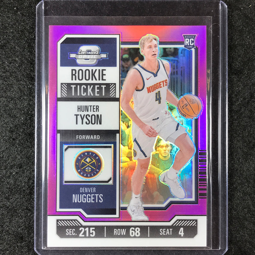 2023-24 Contenders Optic HUNTER TYSON Rookie Ticket Pink 21/75 #2
