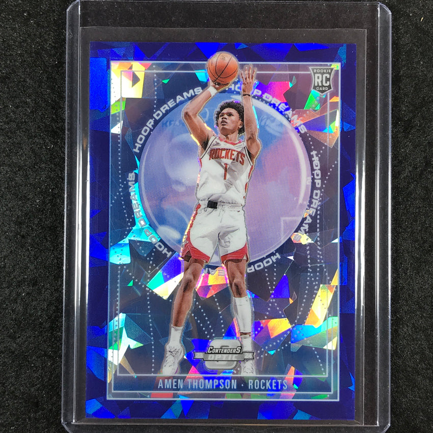 2023-24 Contenders Optic AMEN THOMPSON Hoop Dreams Rookie Blue Cracked Ice 35/75