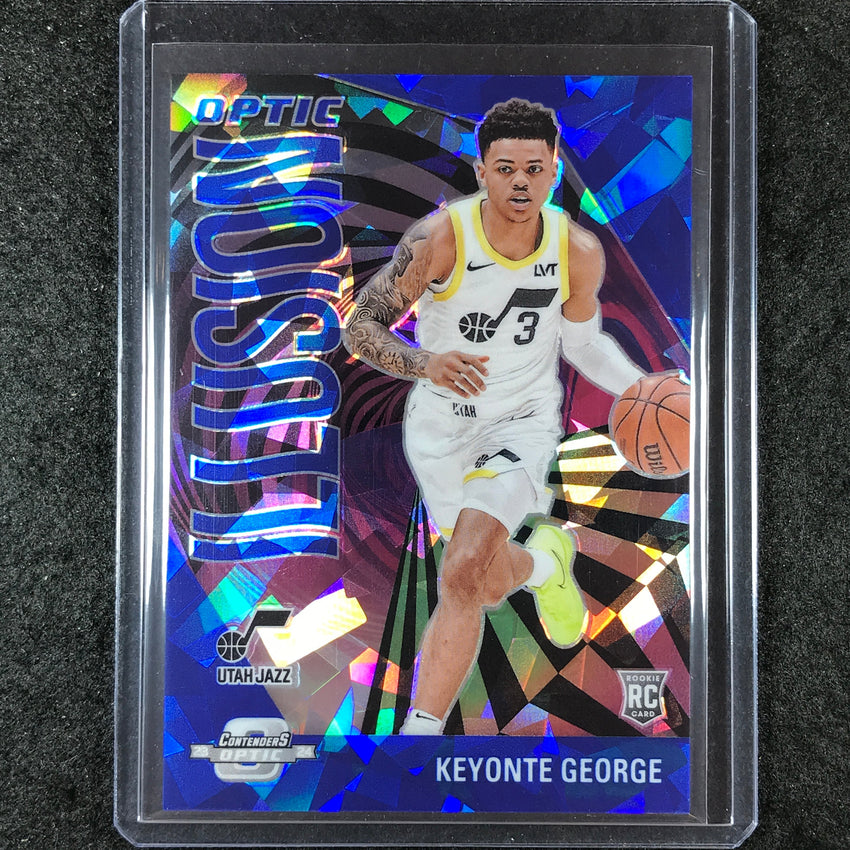 2023-24 Contenders Optic KEYONTE GEORGE Optic Illusion Rookie Blue Ice 71/75