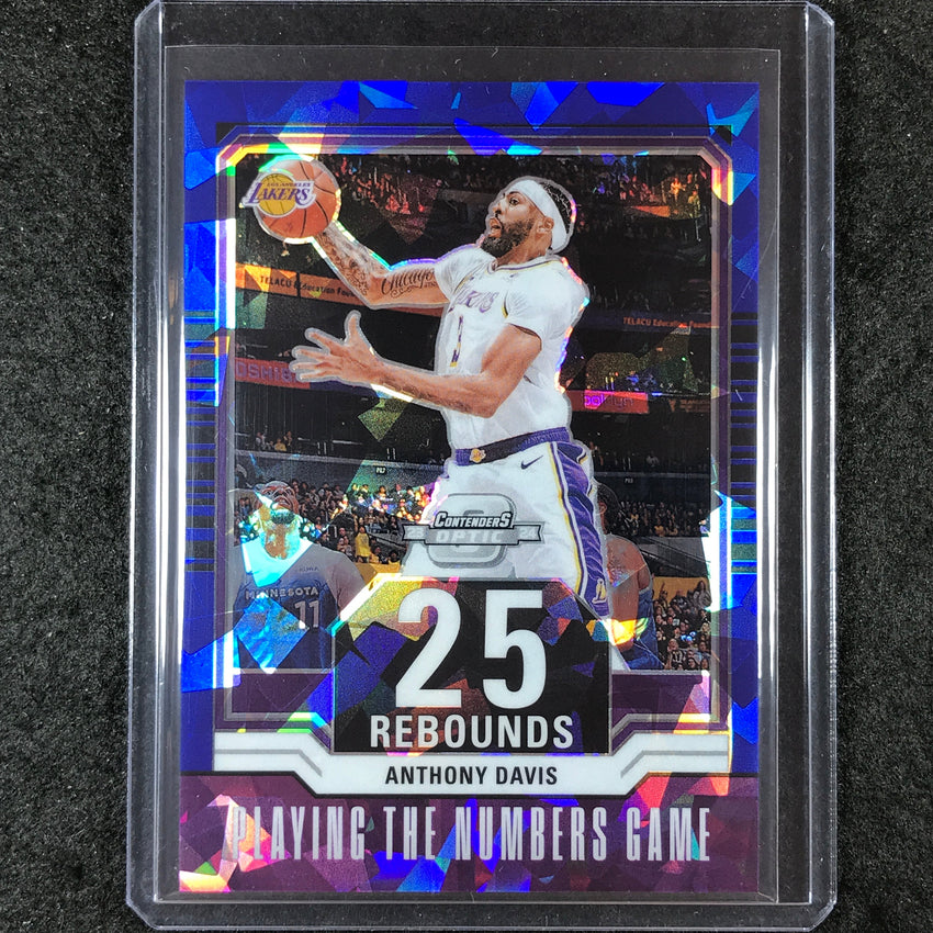2023-24 Contenders Optic ANTHONY DAVIS Playing The Numbers Game Blue Ice 7/75