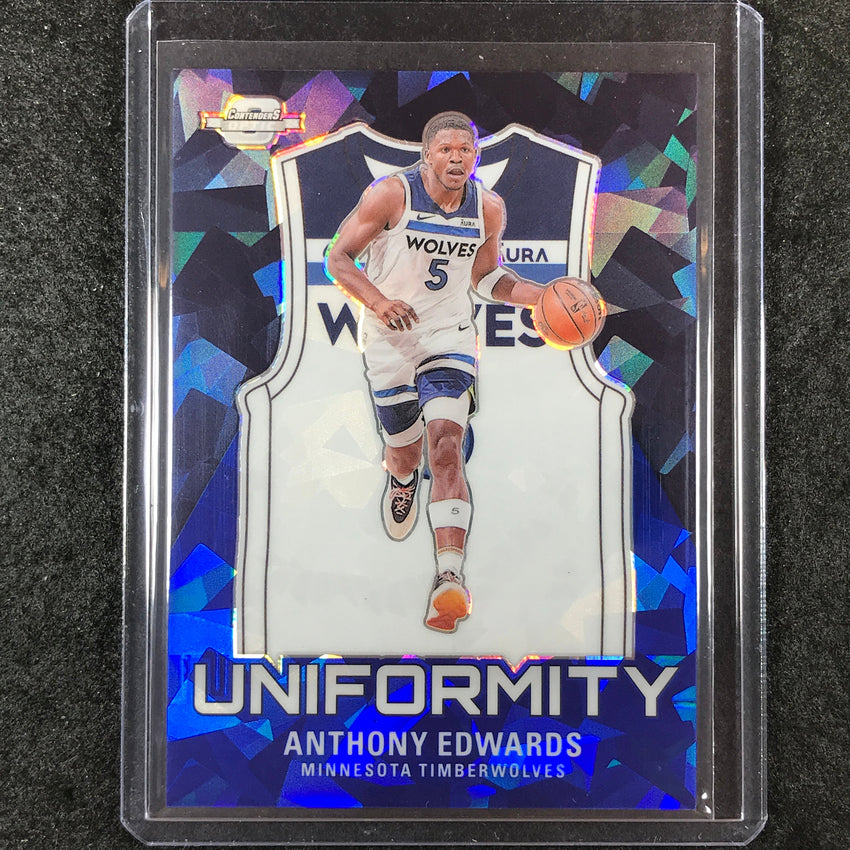 2023-24 Contenders Optic ANTHONY EDWARDS Uniformity Blue Cracked Ice 52/75