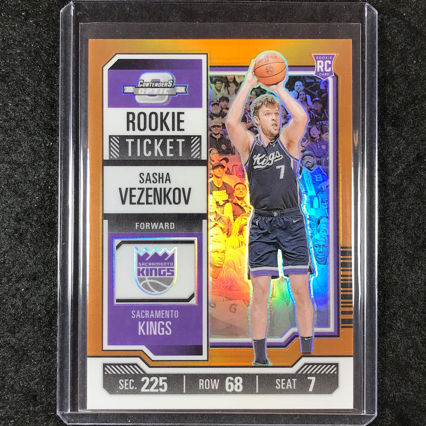 2023-24 Contenders Optic SASHA VEZENKOV Rookie Ticket Orange 15/49 #18