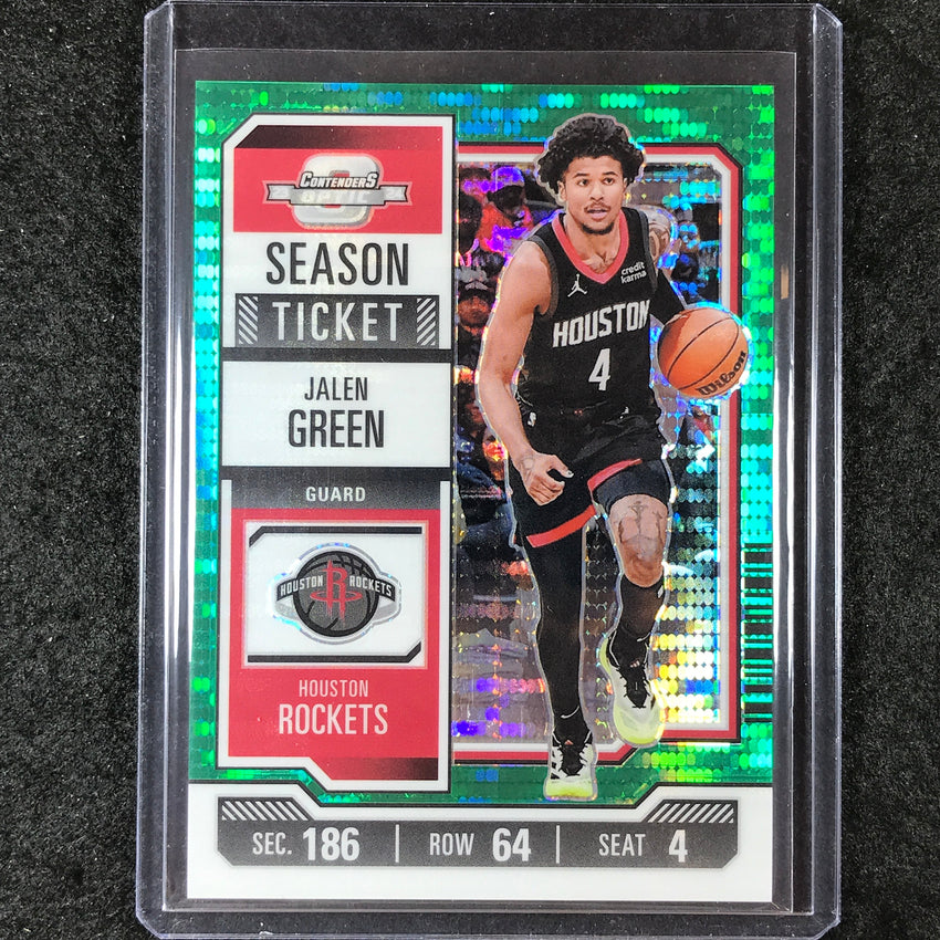 2023-24 Contenders Optic JALEN GREEN Season Ticket Green Pulsar 8/25