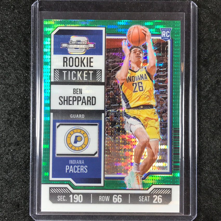 2023-24 Contenders Optic BEN SHEPPARD Rookie Ticket Green Pulsar 20/25