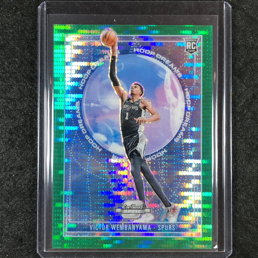 2023-24 Contenders Optic VICTOR WEMBANYAMA Hoop Dreams Rookie Green Pulsar 17/25