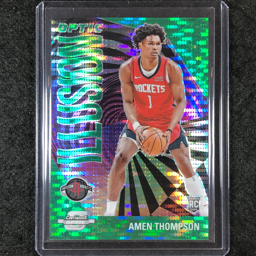 2023-24 Contenders Optic AMEN THOMPSON Optic Illusion Rookie Green Pulsar 23/25