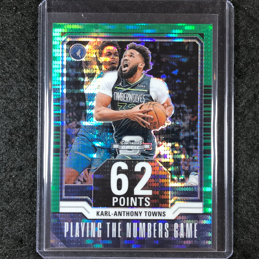 2023-24 Contenders Optic KARL-ANTHONY TOWNS Playing The Numbers Game Green 3/25