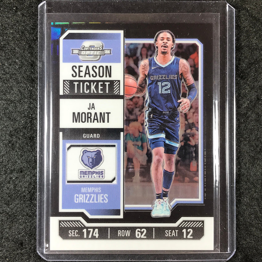 2023-24 Contenders Optic JA MORANT Season Ticket Black Pandora SSP #40