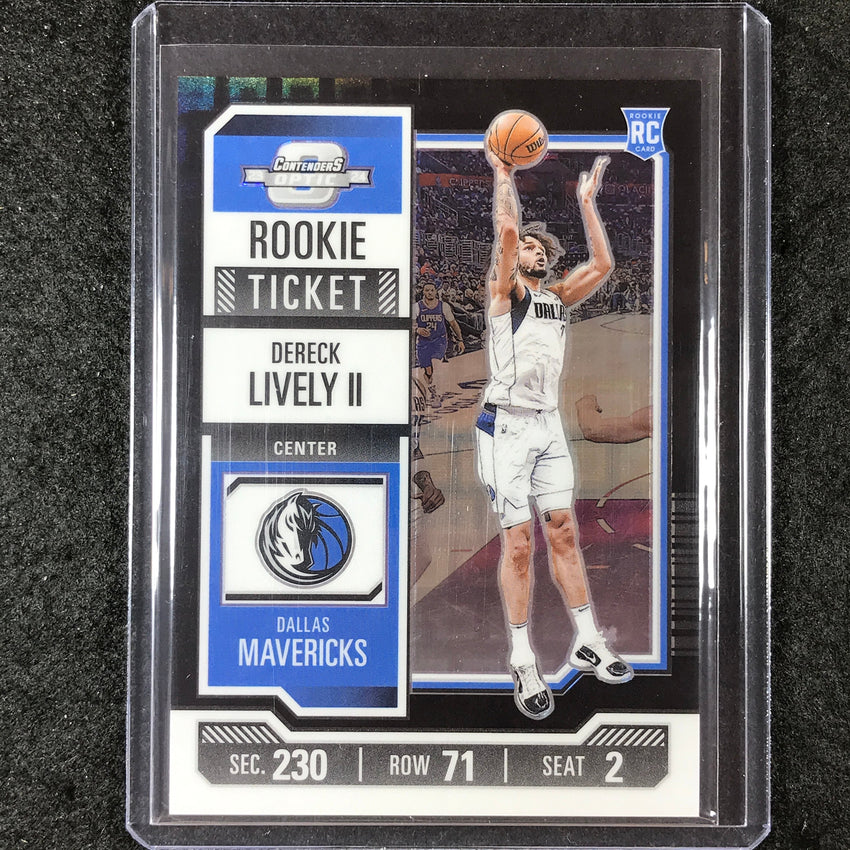 2023-24 Contenders Optic DERECK LIVELY II Rookie Ticket Black Pandora SSP #7