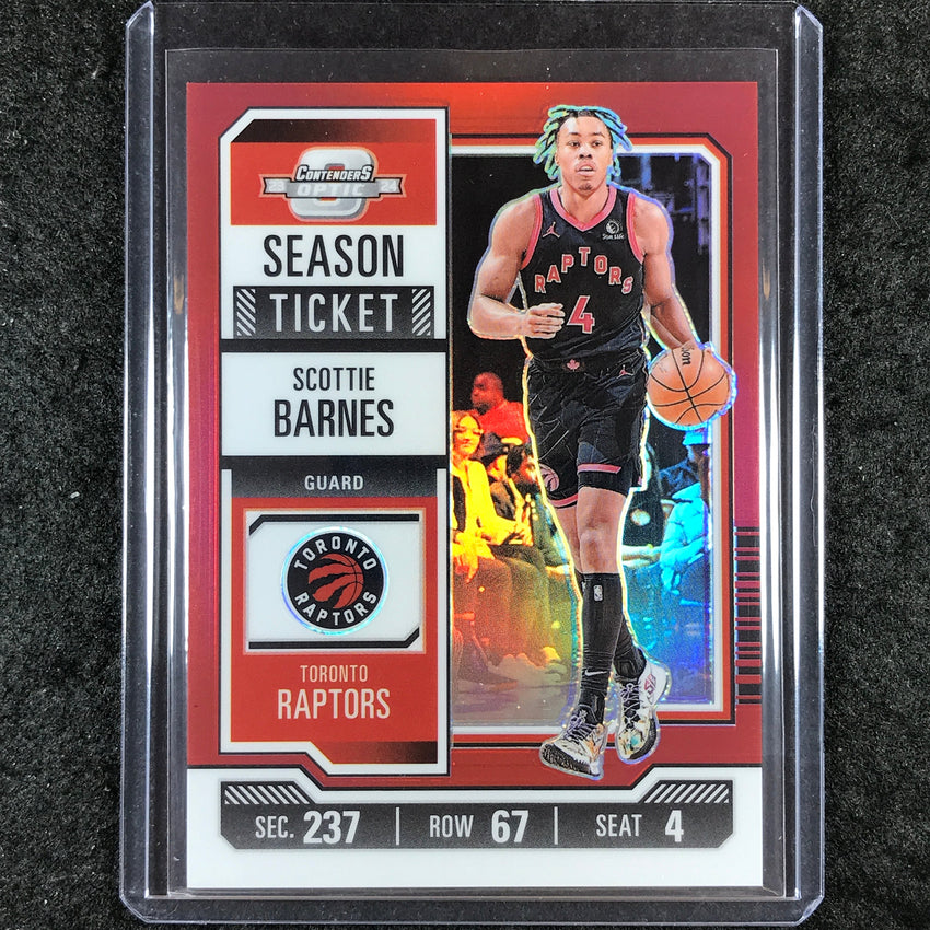 2023-24 Contenders Optic SCOTTIE BARNES Season Ticket Red #58