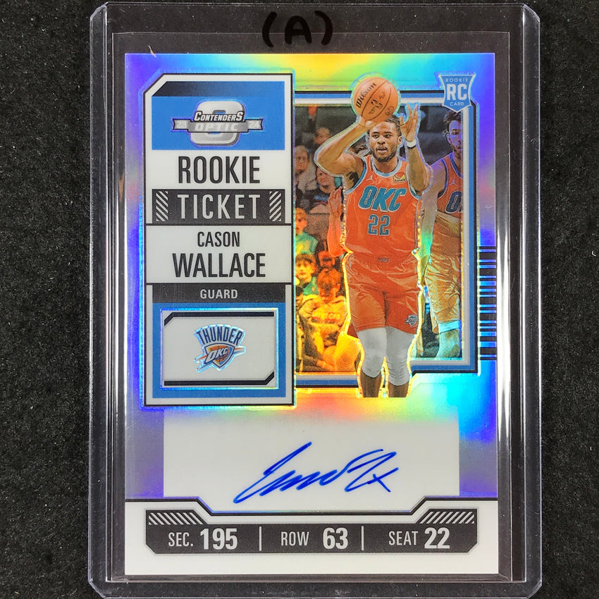 2023-24 Contenders Optic CASON WALLACE Rookie Ticket Auto Silver #119 (A)