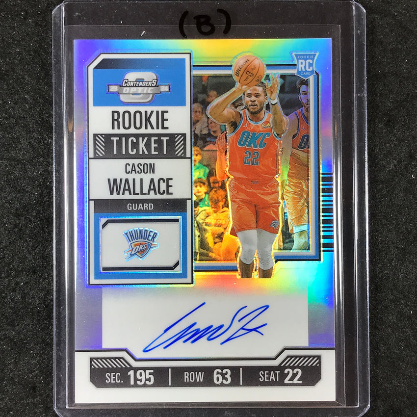 2023-24 Contenders Optic CASON WALLACE Rookie Ticket Auto Silver #119 (B)