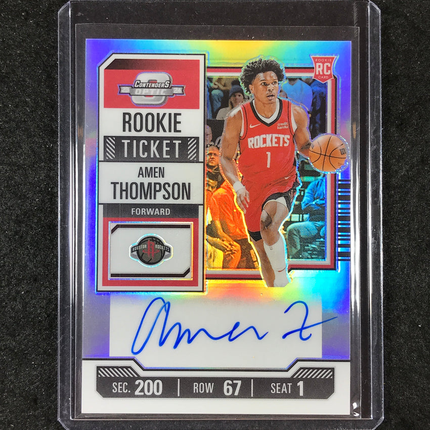 2023-24 Contenders Optic AMEN THOMPSON Rookie Ticket Auto Silver 