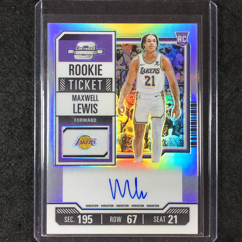 2023-24 Contenders Optic MAXWELL LEWIS Variation Rookie Ticket Auto Silver #104
