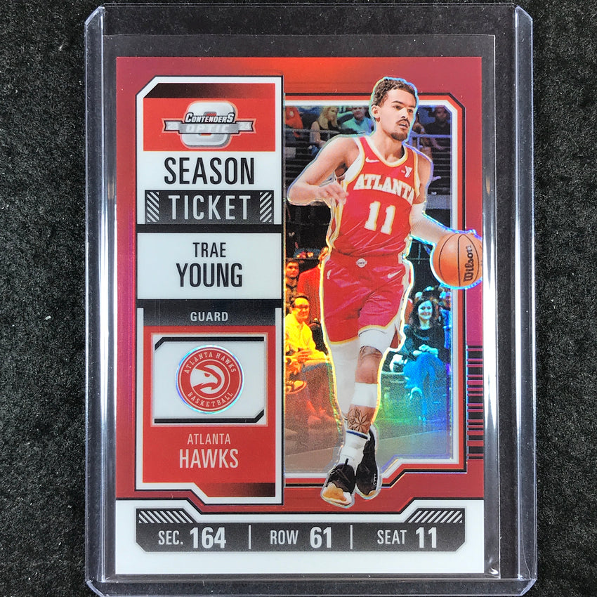 2023-24 Contenders Optic TRAE YOUNG Season Ticket Red #59