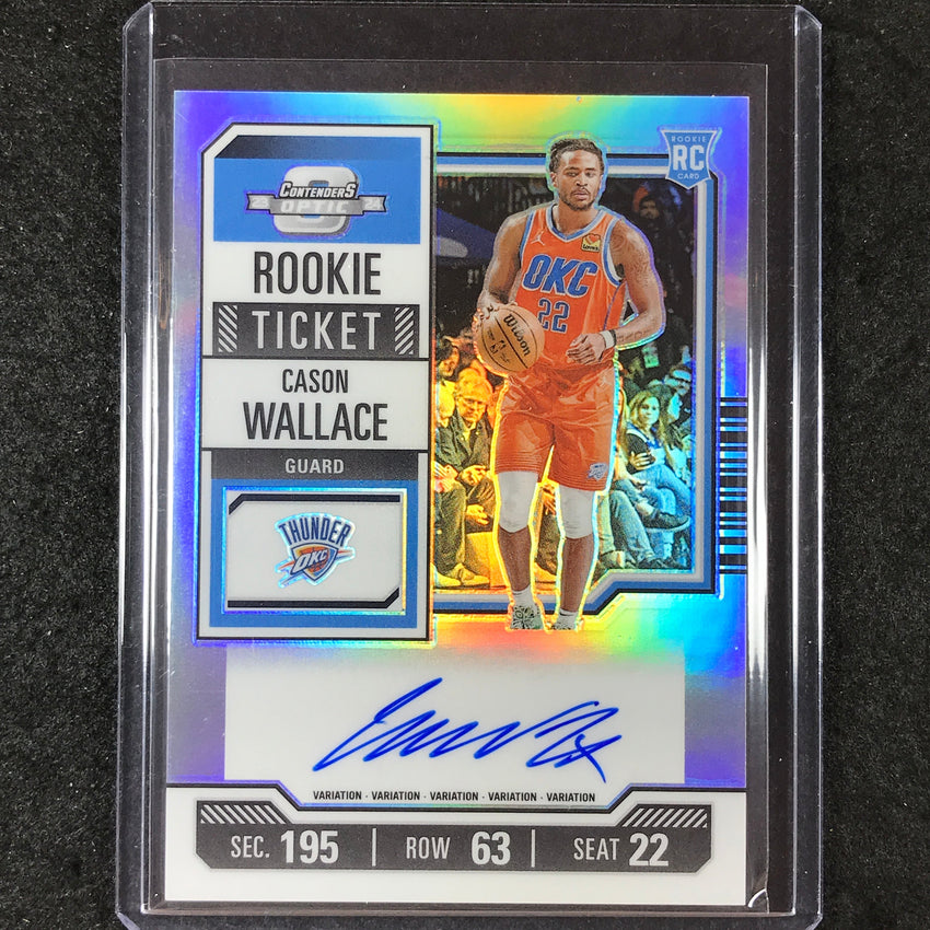 2023-24 Contenders Optic CASON WALLACE Variation Rookie Ticket Auto Silver #119