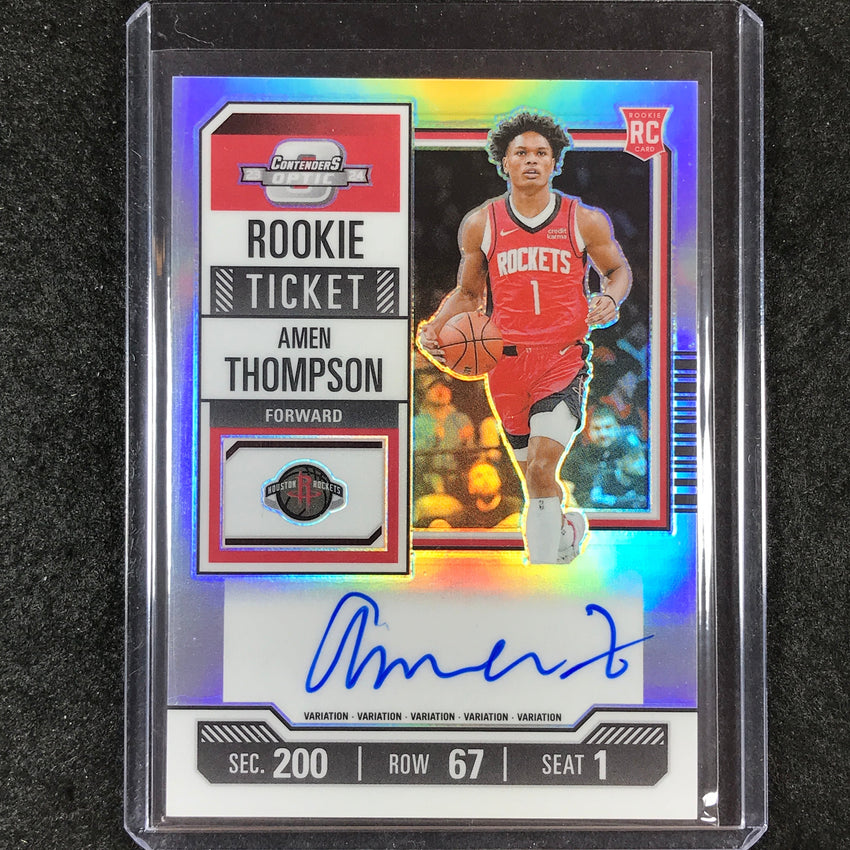 2023-24 Contenders Optic AMEN THOMPSON Variation Rookie Ticket Auto Silver #132