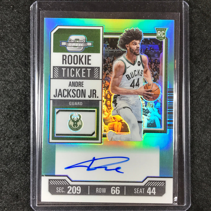 2023-24 Contenders Optic ANDRE JACKSON JR. Rookie Ticket Auto Green 10/75