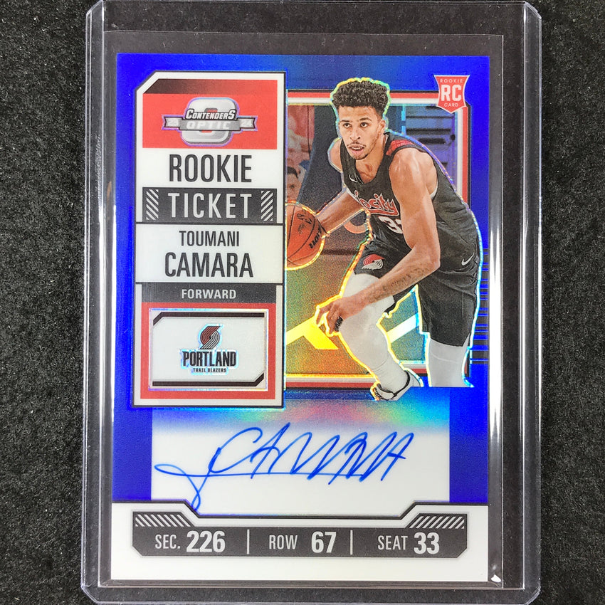 2023-24 Contenders Optic TOUMANI CAMARA Rookie Ticket Auto Blue 7/49