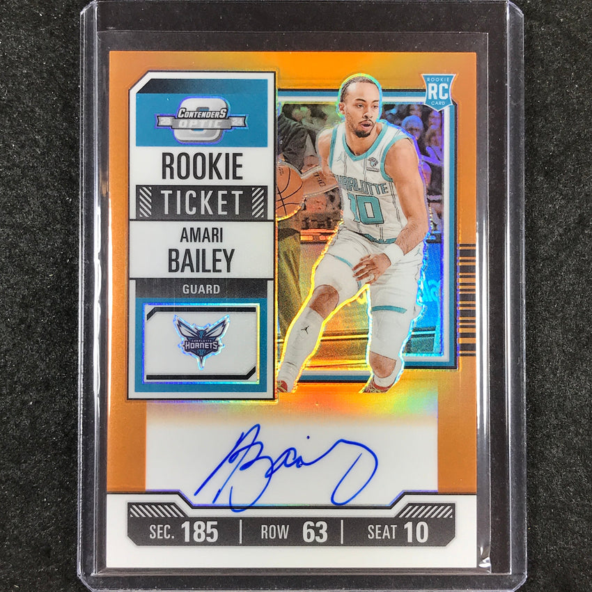 2023-24 Contenders Optic AMARI BAILEY Rookie Ticket Auto Orange 6/25