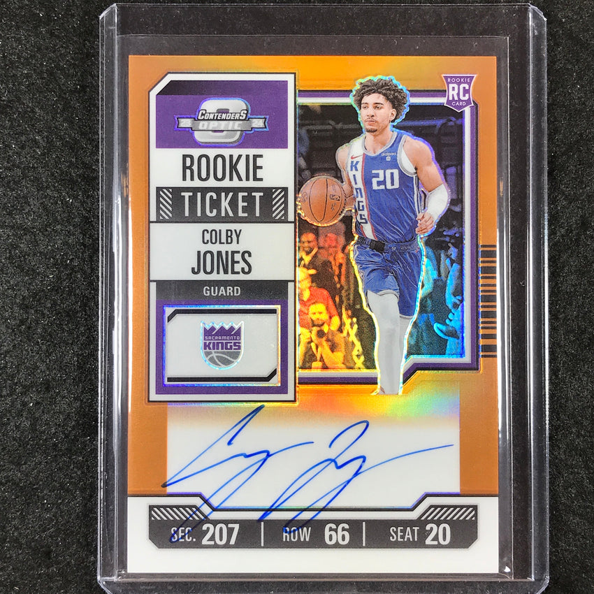 2023-24 Contenders Optic COLBY JONES Rookie Ticket Auto Orange 13/25