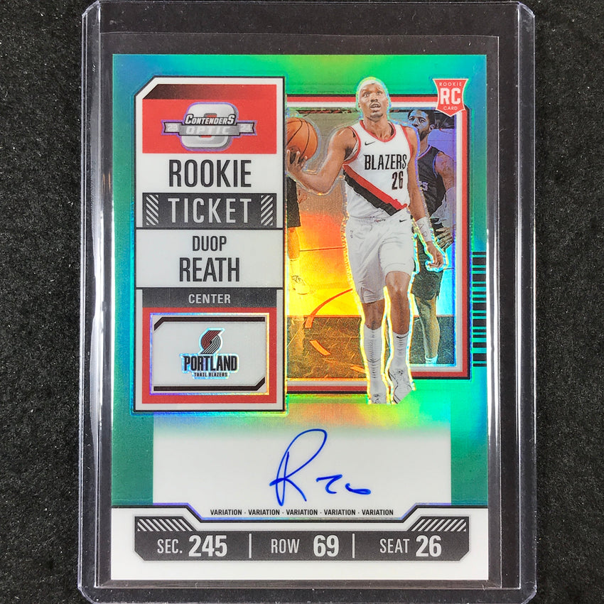 2023-24 Contenders Optic DUOP REATH Variation Rookie Ticket Auto Green 26/75