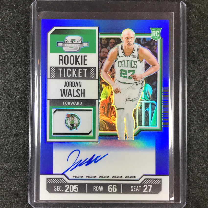2023-24 Contenders Optic JORDAN WALSH Variation Rookie Ticket Auto Blue 9/49