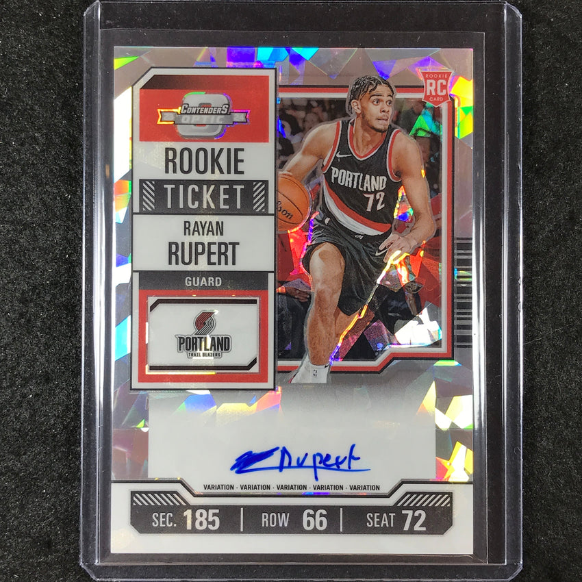 2023-24 Contenders Optic RAYAN RUPERT Variation Rookie Ticket Auto Ice 9/23