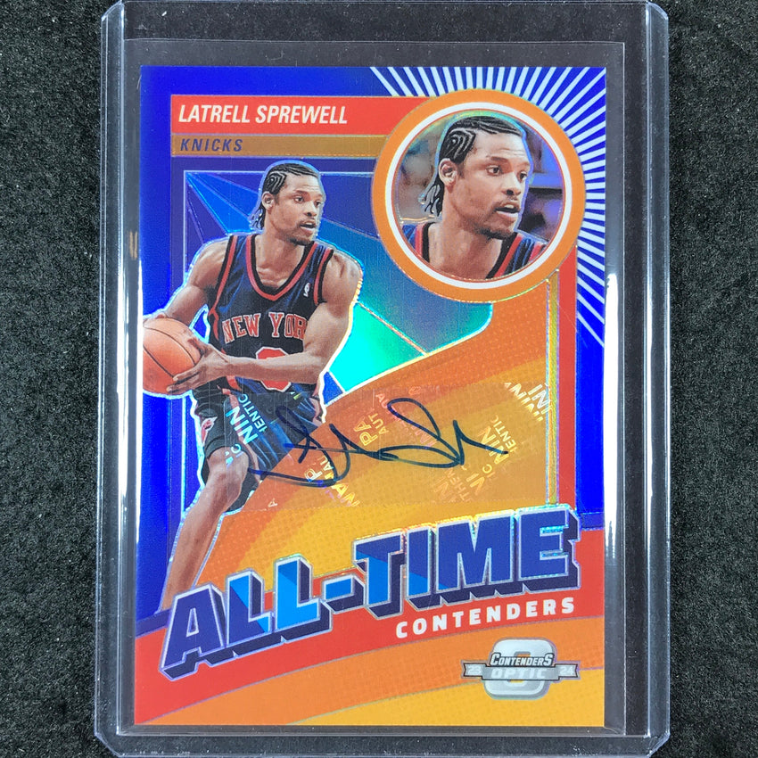 2023-24 Contenders Optic LATRELL SPREWELL All-Time Contenders Auto Blue 22/75