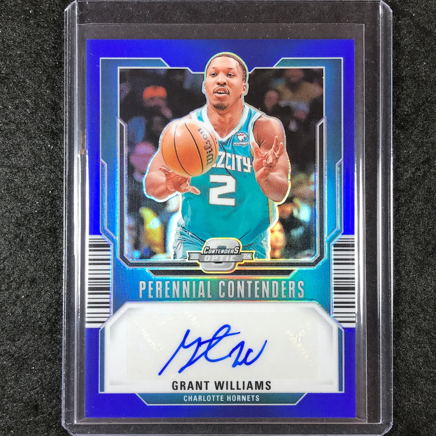 2023-24 Contenders Optic GRANT WILLIAMS Perennial Contenders Auto Blue 23/75