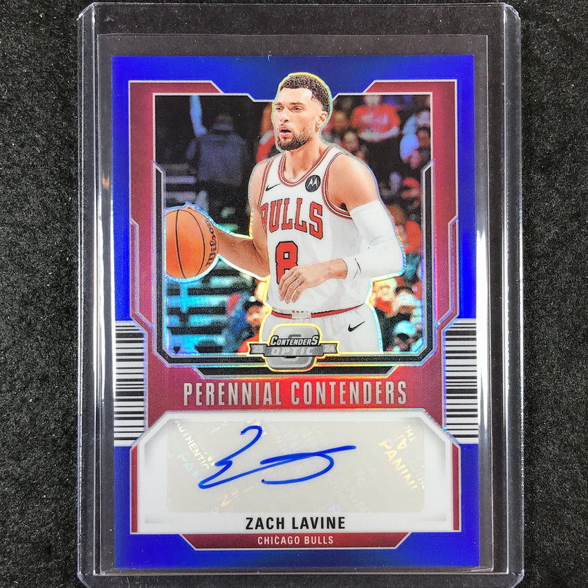 2023-24 Contenders Optic ZACH LAVINE Perennial Contenders Auto Blue 44/75