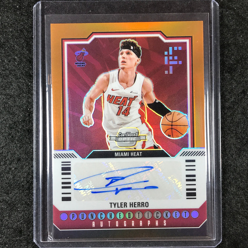2023-24 Contenders Optic TYLER HERRO Punched Ticket Auto Orange 21/25