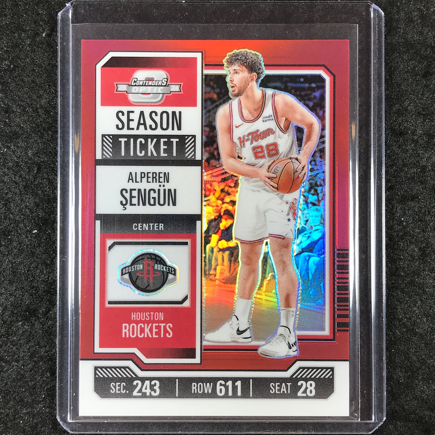 2023-24 Contenders Optic ALPEREN SENGUN Season Ticket Red #69