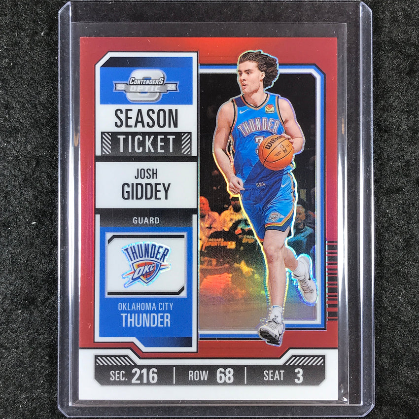 2023-24 Contenders Optic JOSH GIDDEY Season Ticket Red #73