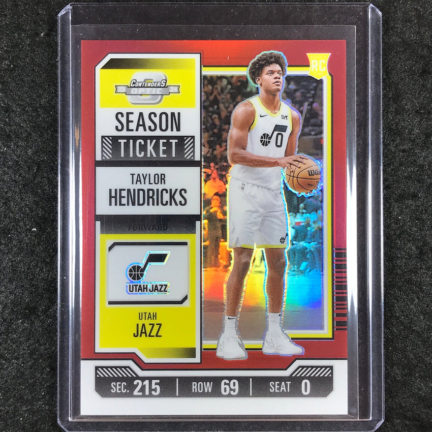 2023-24 Contenders Optic TAYLOR HENDRICKS Season Ticket Rookie Red #78