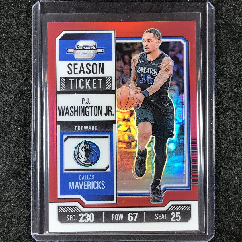 2023-24 Contenders Optic P.J. WASHINGTON JR. Season Ticket Red #92