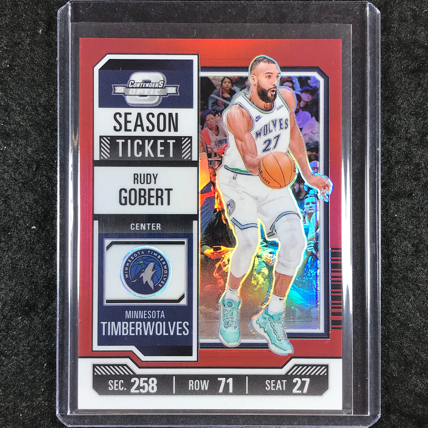 2023-24 Contenders Optic RUDY GOBERT Season Ticket Red #100