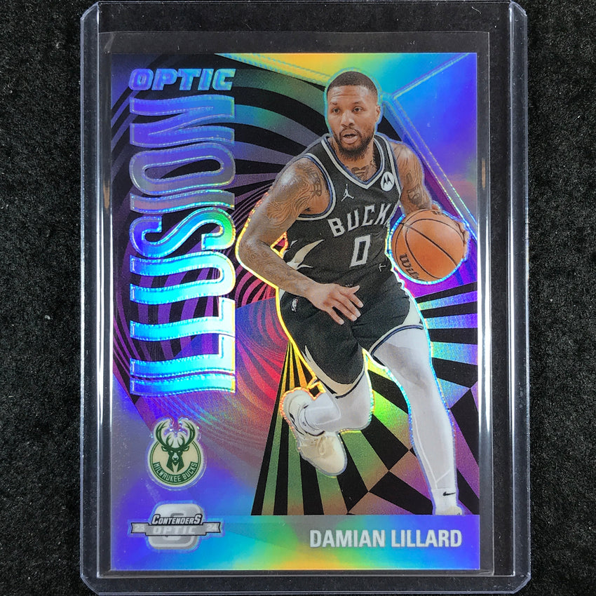 2023-24 Contenders Optic DAMIAN LILLARD Optic Illusion Silver #3