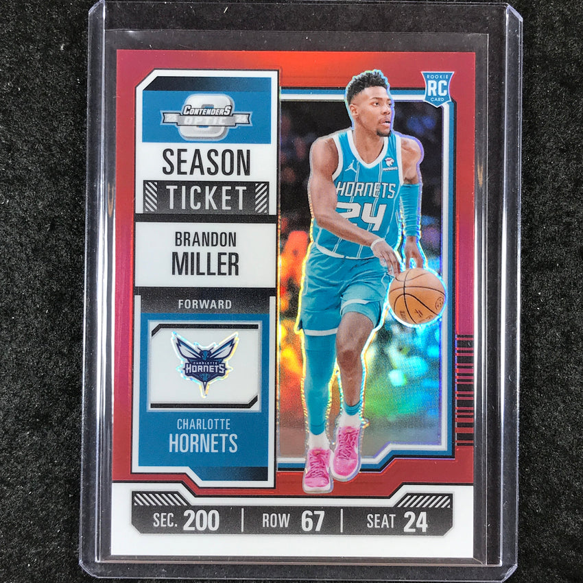 2023-24 Contenders Optic BRANDON MILLER Season Ticket Rookie Red #11