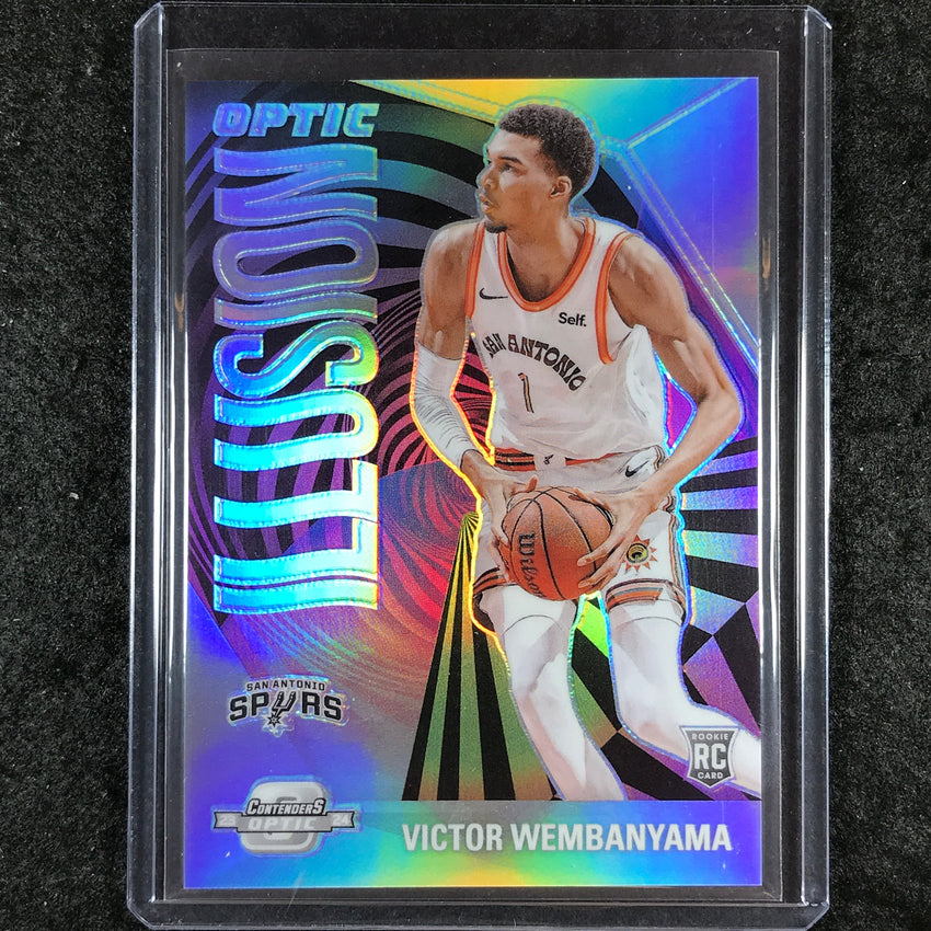 2023-24 Contenders Optic VICTOR WEMBANYAMA Optic Illusion Rookie Silver #18