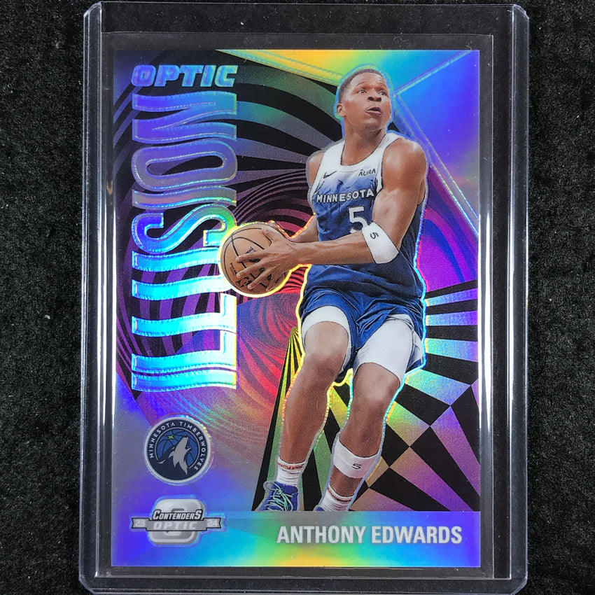 2023-24 Contenders Optic ANTHONY EDWARDS Optic Illusion Silver #19