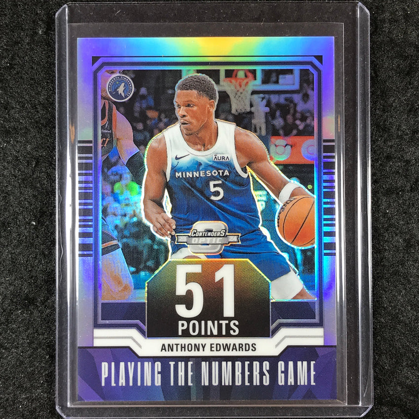 2023-24 Contenders Optic ANTHONY EDWARDS Playing The Numbers Game Silver #9