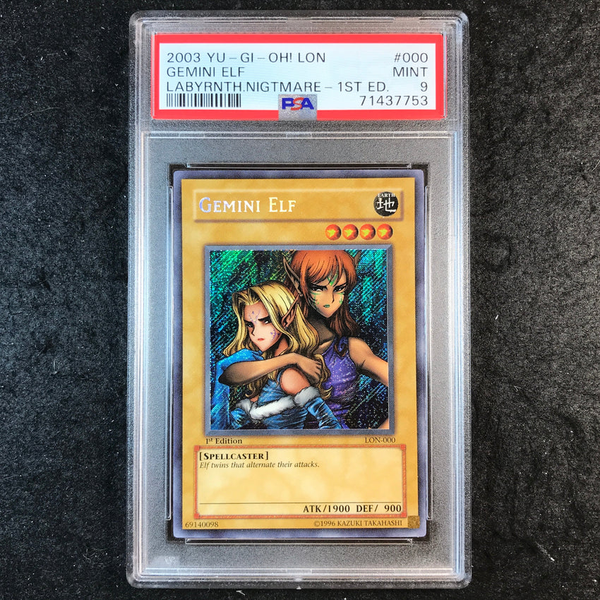 PSA 9 Gemini Elf - LON-000 - 2003 Labryth Nightmare 1st Edition 753