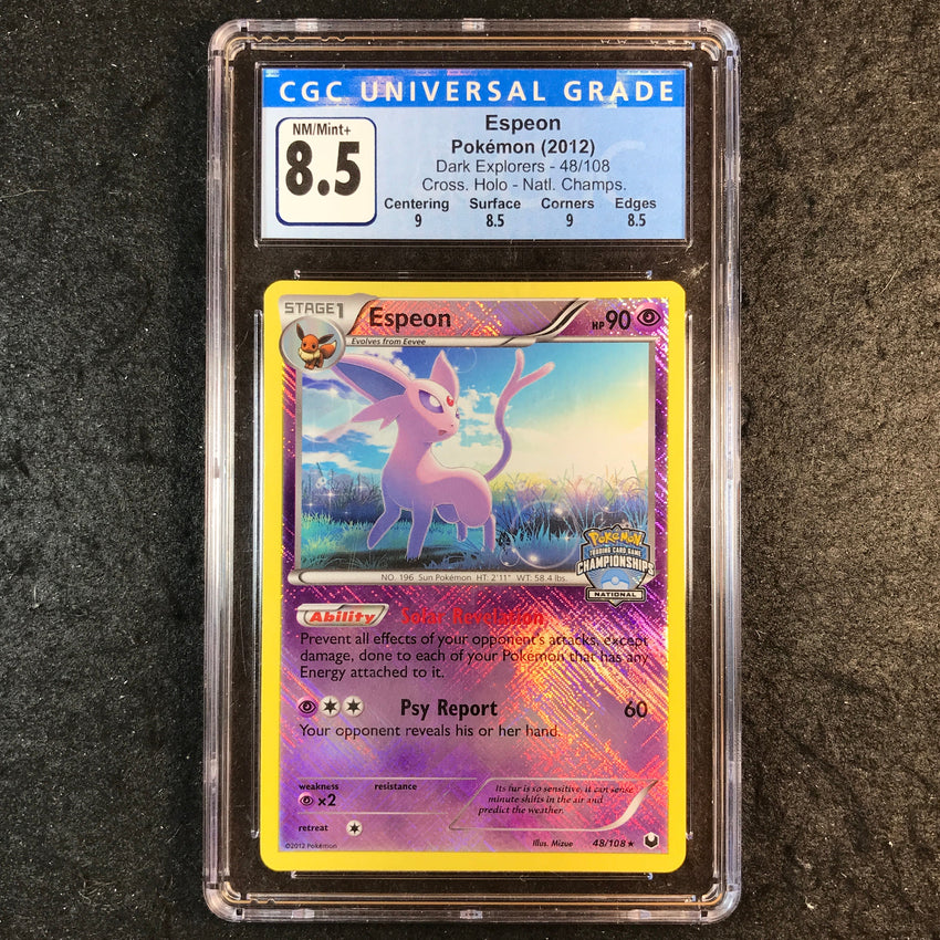 CGC 8.5 Espeon - 48/108 - 2012 National Championships Promo 250