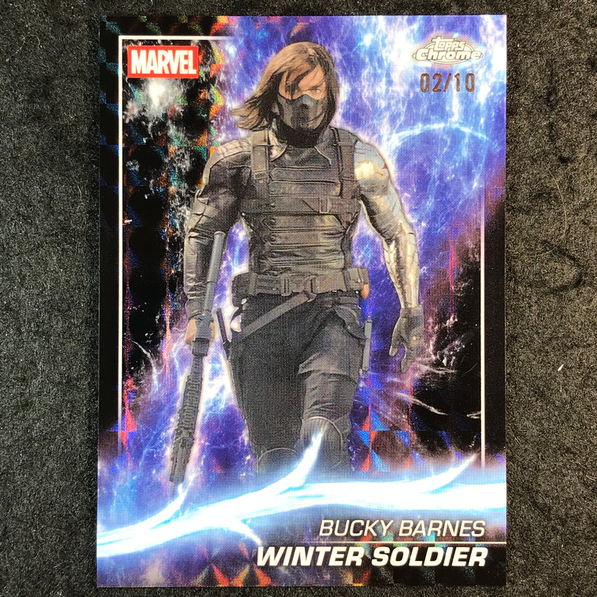 2025 Topps Chrome Marvel Studios WINTER SOLDIER Base Black Geometric 2/10 #38